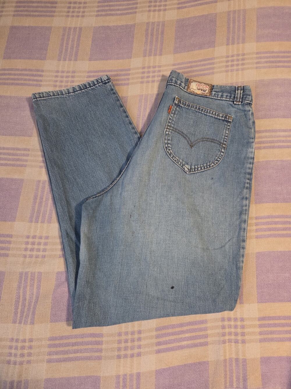 Vintage Levis 70s Orange Tab Wide Leg Pants Raver Faded Denim Culottes Scovill